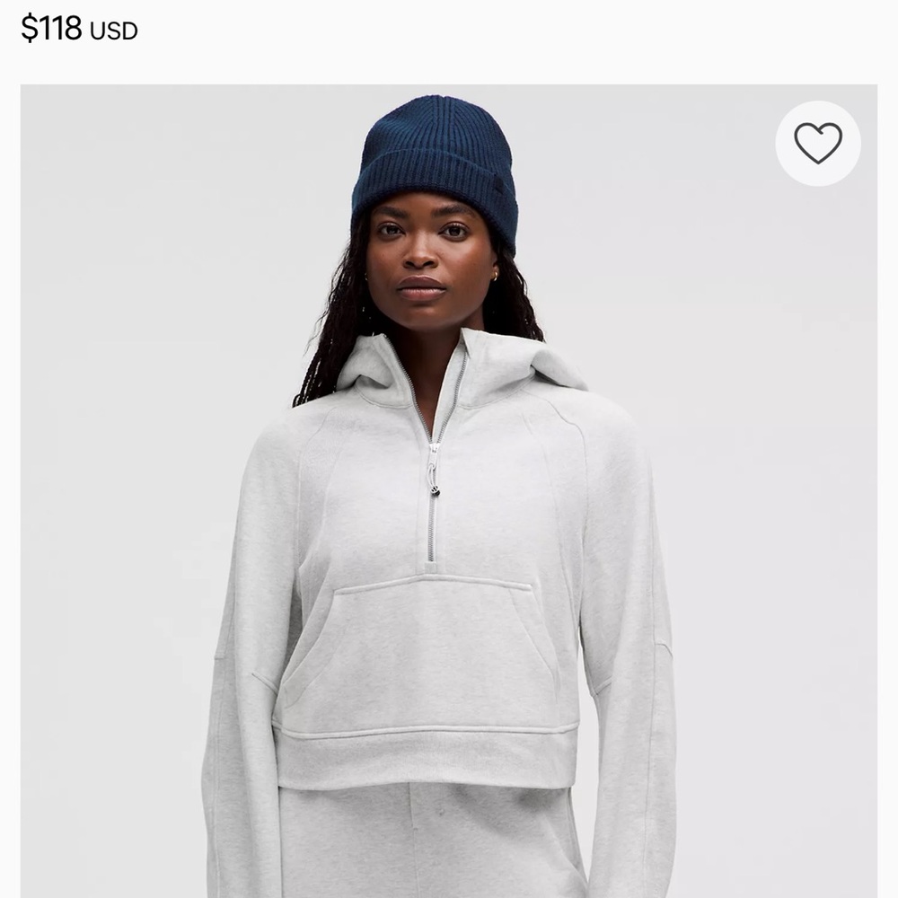 lululemon athletica Gray Half-Zip Hoodie